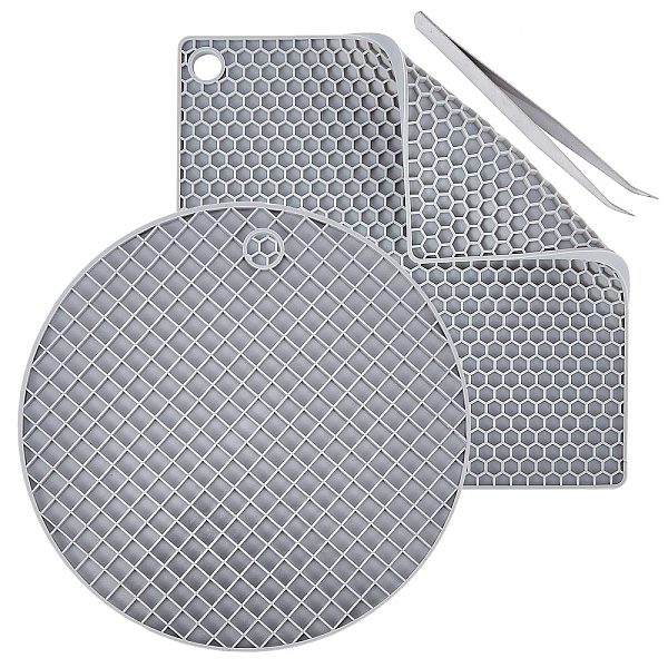 PandaHall GORGECRAFT 2 Styles Silicone Doming Mats 18cm Round Square Resin Table Trivet Mats with Tweezer Heat Proof Gray Honeycomb Rubber...
PandaHall GORGECRAFT 2 Styles Silicone Doming Mats 18cm Round Square Resin Table Trivet Mats with Tweezer Heat Proof Gray Honeycomb Rubber...
