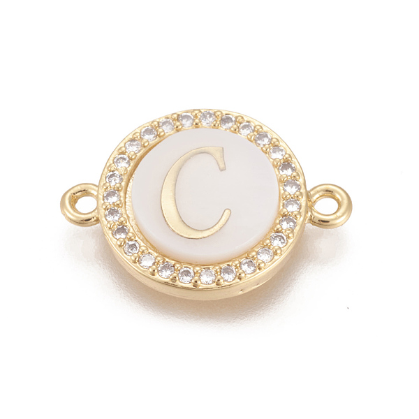 PandaHall Brass Micro Pave Cubic Zirconia Links, with Shell, Long-Lasting Plated, Lead Free & Cadmium Free & Nickel Free, Real 18K Gold..., Clear
PandaHall Brass Micro Pave Cubic Zirconia Links, with Shell, Long-Lasting Plated, Lead Free & Cadmium Free & Nickel Free, Real 18K Gold..., Clear