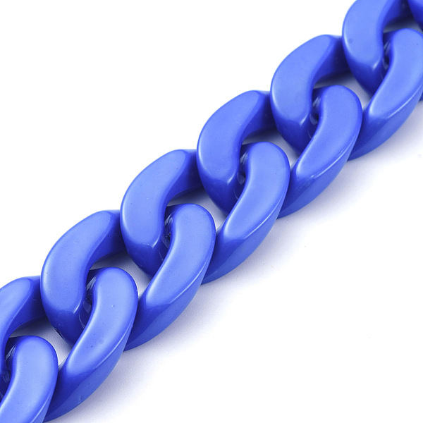 PandaHall Handmade Opaque Acrylic Curb Chains, Twisted Chain, Oval, for Jewelry Making, Blue, Link: 30x21x6mm, 39.37 inch(1m)/strand Acrylic...
PandaHall Handmade Opaque Acrylic Curb Chains, Twisted Chain, Oval, for Jewelry Making, Blue, Link: 30x21x6mm, 39.37 inch(1m)/strand Acrylic...