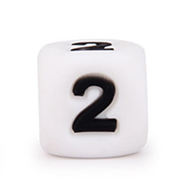 PandaHall Silicone Beads, for Bracelet or Necklace Making, Black Arabic Numerals Style, White Cube, Num.2, 10x10x10mm, Hole: 2mm Silicone...
PandaHall Silicone Beads, for Bracelet or Necklace Making, Black Arabic Numerals Style, White Cube, Num.2, 10x10x10mm, Hole: 2mm Silicone...