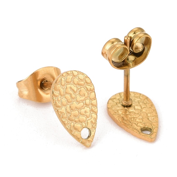 PandaHall Ion Plating(IP) 304 Stainless Steel Stud Earring Findings, with Hole, Textured Teardrop, Golden, 10x6mm, Hole: 1mm, Pin: 0.8mm 304...
PandaHall Ion Plating(IP) 304 Stainless Steel Stud Earring Findings, with Hole, Textured Teardrop, Golden, 10x6mm, Hole: 1mm, Pin: 0.8mm 304...