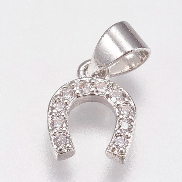 PandaHall Brass Micro Pave Cubic Zirconia Charms, Horseshoe, Platinum, 10x8x2mm, Hole: 3.5x4.5mm Brass+Cubic Zirconia Others Clear
PandaHall Brass Micro Pave Cubic Zirconia Charms, Horseshoe, Platinum, 10x8x2mm, Hole: 3.5x4.5mm Brass+Cubic Zirconia Others Clear