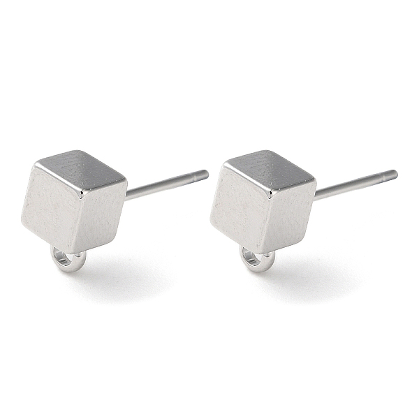 PandaHall Brass Stud Earring Findings, with Horizontal Loop, Cube, Real Platinum Plated, 8x5mm, Hole: 1.5mm, Pin: 0.7mm Brass Cube
PandaHall Brass Stud Earring Findings, with Horizontal Loop, Cube, Real Platinum Plated, 8x5mm, Hole: 1.5mm, Pin: 0.7mm Brass Cube