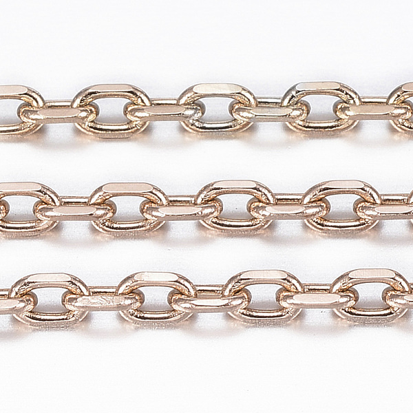 PandaHall Ion Plating(IP) 304 Stainless Steel Cable Chains, Diamond Cut Chains, Soldered, Faceted, with Spool, Oval, Rose Gold...
PandaHall Ion Plating(IP) 304 Stainless Steel Cable Chains, Diamond Cut Chains, Soldered, Faceted, with Spool, Oval, Rose Gold...