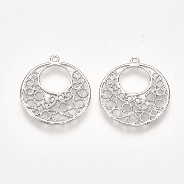 PandaHall Brass Filigree Pendants, Flat Round, Nickel Free, Real Platinum Plated, 21~22x19~20x1mm, Hole: 1mm Brass Flat Round
PandaHall Brass Filigree Pendants, Flat Round, Nickel Free, Real Platinum Plated, 21~22x19~20x1mm, Hole: 1mm Brass Flat Round