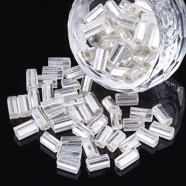 PandaHall Glass Seed Beads, Silver Lined Square Hole, Cube, WhiteSmoke, 6~7x3.5x3.5mm, Hole: 1.2mm, about 450g/bag Glass Cube White
PandaHall Glass Seed Beads, Silver Lined Square Hole, Cube, WhiteSmoke, 6~7x3.5x3.5mm, Hole: 1.2mm, about 450g/bag Glass Cube White