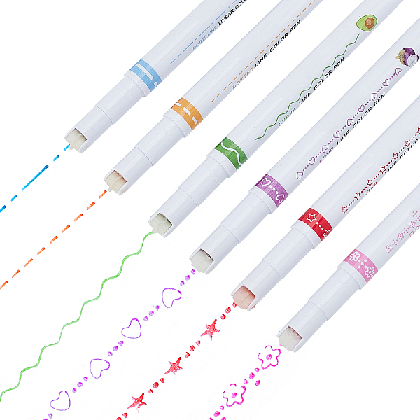 PandaHall Plastic Curve Highlighter Pens, Roller Marker Pen for Pattern Trimming, Scrapbook, Arts Craft, Mixed Color, 137x15x11mm, 6pcs/box..., Multicolor
PandaHall Plastic Curve Highlighter Pens, Roller Marker Pen for Pattern Trimming, Scrapbook, Arts Craft, Mixed Color, 137x15x11mm, 6pcs/box..., Multicolor
