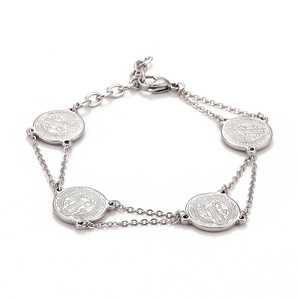 PandaHall 304 Stainless Steel Saint Benedict Link Bracelet for Men Women, Stainless Steel Color, 7-7/8 inch(20.1cm) 304 Stainless Steel
PandaHall 304 Stainless Steel Saint Benedict Link Bracelet for Men Women, Stainless Steel Color, 7-7/8 inch(20.1cm) 304 Stainless Steel