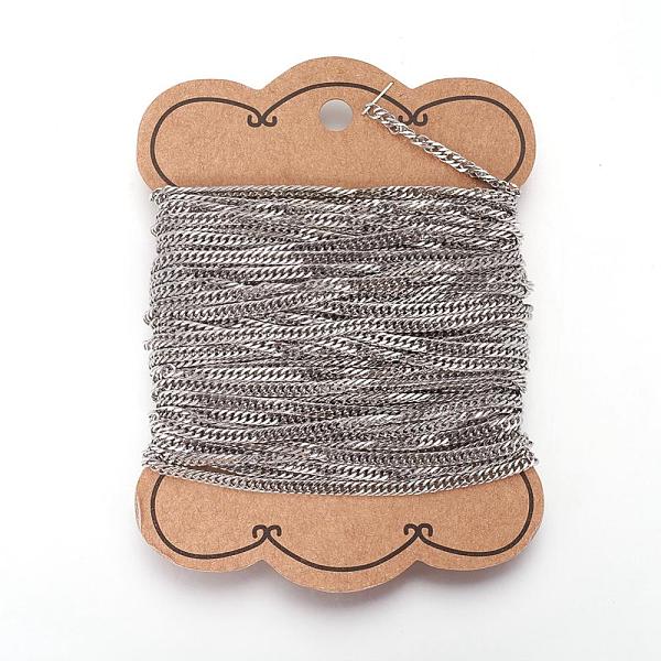 PandaHall 201 Stainless Steel Curb Chains, Unwelded, Stainless Steel Color, 2.5mm 201 Stainless Steel
PandaHall 201 Stainless Steel Curb Chains, Unwelded, Stainless Steel Color, 2.5mm 201 Stainless Steel