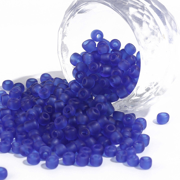 PandaHall 6/0 Glass Seed Beads, Frosted Colors, Round, Round Hole, Blue, 6/0, 4mm, Hole: 1~1.5mm, about 500pcs/50g, 50g/bag, 18bags/2pounds...
PandaHall 6/0 Glass Seed Beads, Frosted Colors, Round, Round Hole, Blue, 6/0, 4mm, Hole: 1~1.5mm, about 500pcs/50g, 50g/bag, 18bags/2pounds...