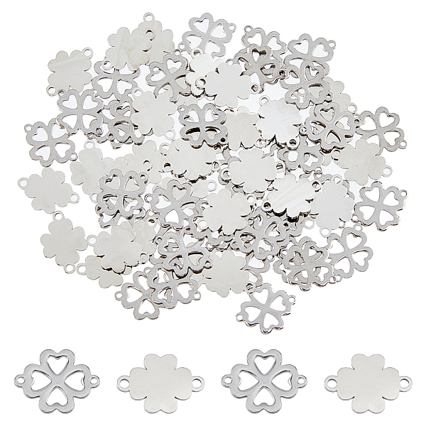 PandaHall DICOSMETIC 80Pcs 2 Styles 201 Stainless Steel Connector Charms, Laser Cut, Four Leaf Clover Links, Stainless Steel Color...
PandaHall DICOSMETIC 80Pcs 2 Styles 201 Stainless Steel Connector Charms, Laser Cut, Four Leaf Clover Links, Stainless Steel Color...