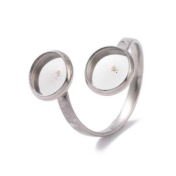 PandaHall 201 Stainless Steel Open Cuff Ring Findings, Pad Ring Setting, Flat Round, Stainless Steel Color, US Size 6 1/4(16.7mm), Tray: 8mm...
PandaHall 201 Stainless Steel Open Cuff Ring Findings, Pad Ring Setting, Flat Round, Stainless Steel Color, US Size 6 1/4(16.7mm), Tray: 8mm...