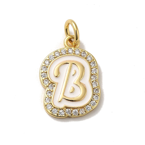 PandaHall Brass Micro Pave Cubic Zirconia Pendants, with Jump Rings, Real 18K Gold Plated, Letter B, 19x13x2mm, Hole: 3.8mm Brass+Cubic..., Clear
PandaHall Brass Micro Pave Cubic Zirconia Pendants, with Jump Rings, Real 18K Gold Plated, Letter B, 19x13x2mm, Hole: 3.8mm Brass+Cubic..., Clear