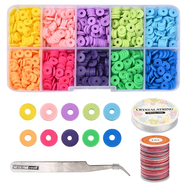 PandaHall DIY Heishi Surfer Bracelet Making Kit, Including Polymer Clay Disc Beads, Tweezers, Elastic & Polyester Thread, Mixed Color, Beads..., Multicolor
PandaHall DIY Heishi Surfer Bracelet Making Kit, Including Polymer Clay Disc Beads, Tweezers, Elastic & Polyester Thread, Mixed Color, Beads..., Multicolor