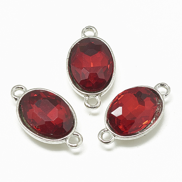 PandaHall Alloy Glass Links connectors, Faceted, Oval, Platinum, Red, 22x12x6mm, Hole: 1.5mm Alloy+Glass Oval Red
PandaHall Alloy Glass Links connectors, Faceted, Oval, Platinum, Red, 22x12x6mm, Hole: 1.5mm Alloy+Glass Oval Red