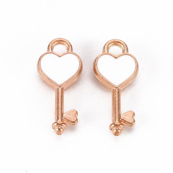 PandaHall Alloy Pendants, Cadmium Free & Lead Free, with Enamel, Heart Key, Light Gold, Creamy White, 16x7x2mm, Hole: 1.5mm Alloy+Enamel Key
PandaHall Alloy Pendants, Cadmium Free & Lead Free, with Enamel, Heart Key, Light Gold, Creamy White, 16x7x2mm, Hole: 1.5mm Alloy+Enamel Key