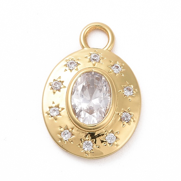 PandaHall Eco-friendly Brass Micro Pave Cubic Zirconia Pendants, Cadmium Free & Lead Free, Long-Lasting Plated, Golden, Oval with Star..., Clear
PandaHall Eco-friendly Brass Micro Pave Cubic Zirconia Pendants, Cadmium Free & Lead Free, Long-Lasting Plated, Golden, Oval with Star..., Clear