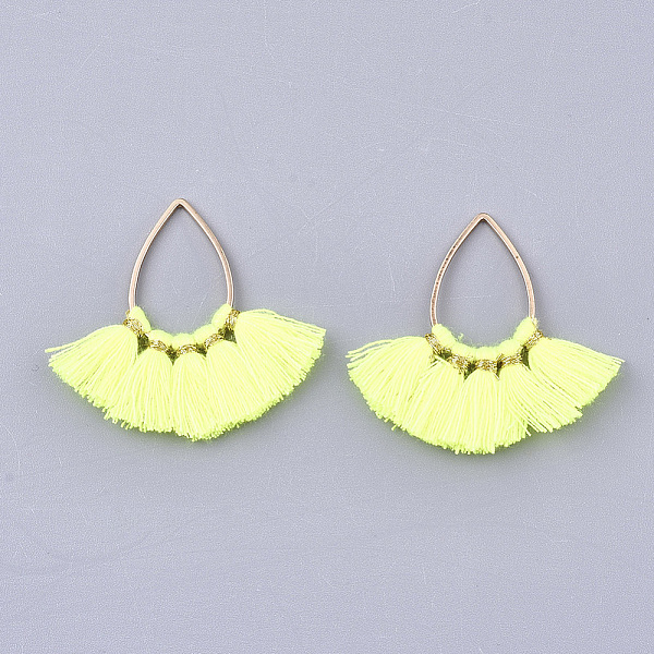PandaHall Polycotton(Polyester Cotton) Tassel Pendant Decorations, with Brass Findings, Fan, Light Gold, Champagne Yellow, 35~38x34~40x3mm...
PandaHall Polycotton(Polyester Cotton) Tassel Pendant Decorations, with Brass Findings, Fan, Light Gold, Champagne Yellow, 35~38x34~40x3mm...