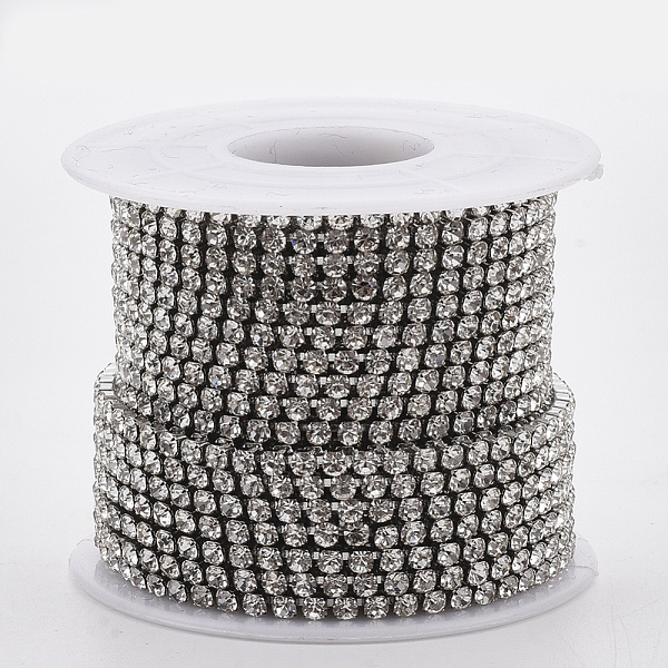 PandaHall 304 Stainless Steel Rhinestone Strass Chains, with Spool, Rhinestone Cup Chains, Crystal, Stainless Steel Color, 2.5mm, about 32.8..., Clear
PandaHall 304 Stainless Steel Rhinestone Strass Chains, with Spool, Rhinestone Cup Chains, Crystal, Stainless Steel Color, 2.5mm, about 32.8..., Clear