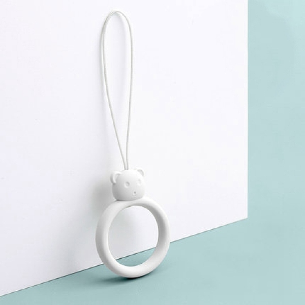 PandaHall Ring with Bear Shapes Silicone Mobile Phone Finger Rings, Finger Ring Short Hanging Lanyards, White, 9.5~10cm, Ring: 40x30x9mm... 
PandaHall Ring with Bear Shapes Silicone Mobile Phone Finger Rings, Finger Ring Short Hanging Lanyards, White, 9.5~10cm, Ring: 40x30x9mm...