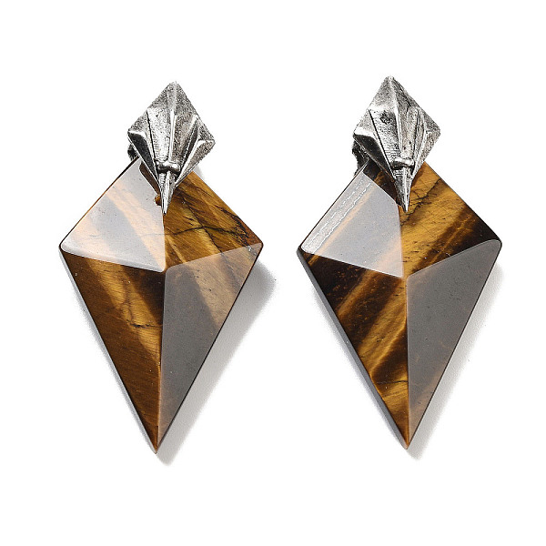 PandaHall Natural Tiger Eye Pendants, Faceted Kite Charms with Antique Silver Plated Brass Findings, 46.5x24x11mm, Hole: 4.5mm Tiger Eye...
PandaHall Natural Tiger Eye Pendants, Faceted Kite Charms with Antique Silver Plated Brass Findings, 46.5x24x11mm, Hole: 4.5mm Tiger Eye...