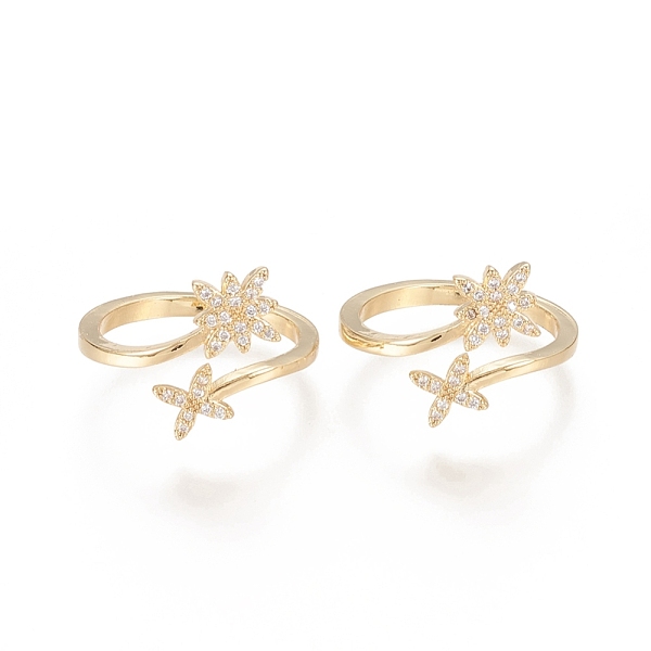 PandaHall Brass Micro Pave Clear Cubic Zirconia Cuff Rings, Open Rings, Long-Lasting Plated, Flower, Golden, Size 7, Inner Diameter: 17mm...
PandaHall Brass Micro Pave Clear Cubic Zirconia Cuff Rings, Open Rings, Long-Lasting Plated, Flower, Golden, Size 7, Inner Diameter: 17mm...