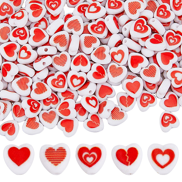 PandaHall SUPERFINDINGS 250Pcs 5 Styles Acrylic Heart Beads Opaque Red Loose Bead Love Spacer Beads Valentine's Day Beads for DIY Craft...
PandaHall SUPERFINDINGS 250Pcs 5 Styles Acrylic Heart Beads Opaque Red Loose Bead Love Spacer Beads Valentine's Day Beads for DIY Craft...