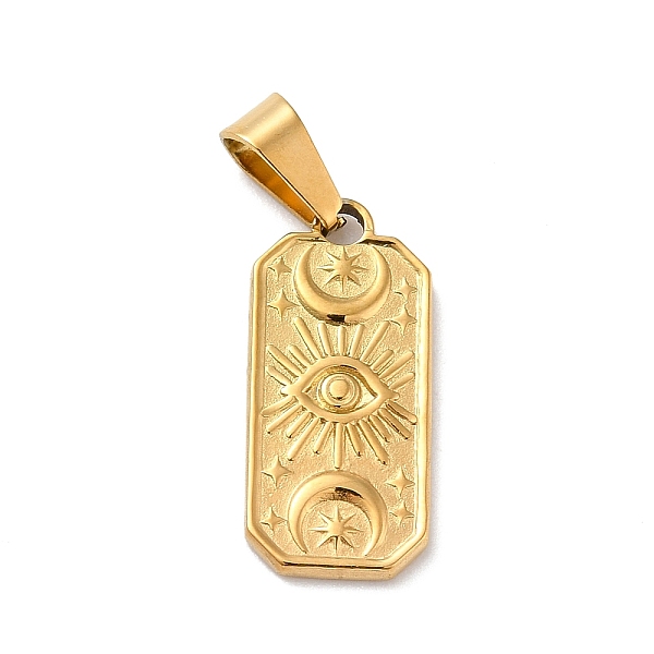 PandaHall Vacuum Plating 304 Stainless Steel Pendants, with 201 Stainless Steel Snap On Bails, Rectangle with Moon & Star & Eye, Golden...
PandaHall Vacuum Plating 304 Stainless Steel Pendants, with 201 Stainless Steel Snap On Bails, Rectangle with Moon & Star & Eye, Golden...