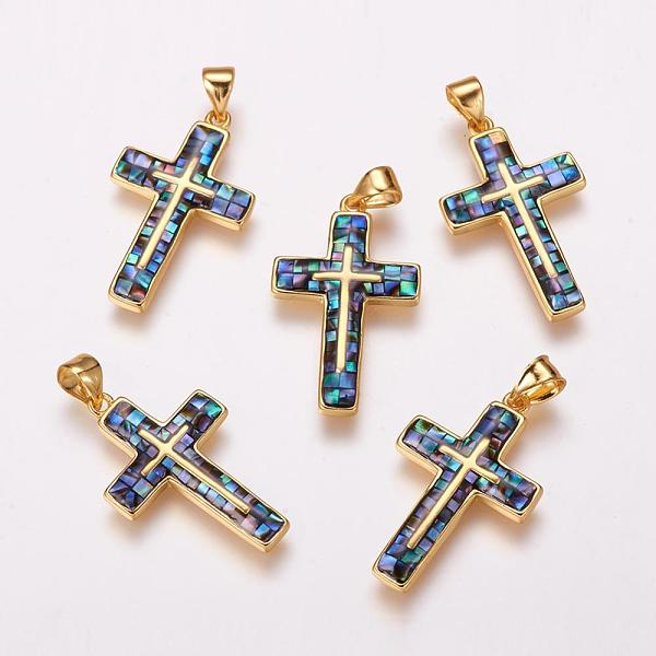 PandaHall Freshwater Shell Pendants, with Brass Findings, Cross, Golden, 26x16x2.5mm, Hole: 3.5x5mm Freshwater Shell Cross
PandaHall Freshwater Shell Pendants, with Brass Findings, Cross, Golden, 26x16x2.5mm, Hole: 3.5x5mm Freshwater Shell Cross