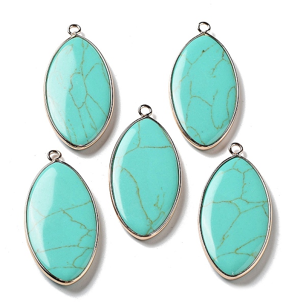 PandaHall Dyed Synthetic Turquoise Pendants, Light Gold Plated Brass Horse Eye Charms, 44.5~45x20.5~21x4mm, Hole: 2mm Synthetic Turquoise...
PandaHall Dyed Synthetic Turquoise Pendants, Light Gold Plated Brass Horse Eye Charms, 44.5~45x20.5~21x4mm, Hole: 2mm Synthetic Turquoise...