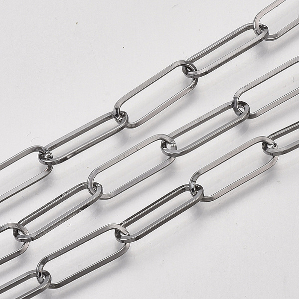 PandaHall Unwelded Iron Paperclip Chains, Flat Oval, Drawn Elongated Cable Chains, with Spool, Gunmetal, 18x6x1.2mm, about 82.02 Feet...
PandaHall Unwelded Iron Paperclip Chains, Flat Oval, Drawn Elongated Cable Chains, with Spool, Gunmetal, 18x6x1.2mm, about 82.02 Feet...
