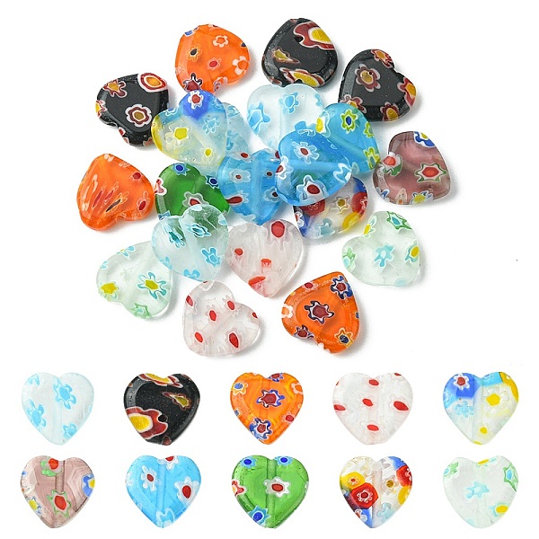 PandaHall Handmade Millefiori Glass Heart Bead, Mixed Color, 12x12x3.5mm, Hole: 1mm Millefiori Lampwork Heart Multicolor
PandaHall Handmade Millefiori Glass Heart Bead, Mixed Color, 12x12x3.5mm, Hole: 1mm Millefiori Lampwork Heart Multicolor