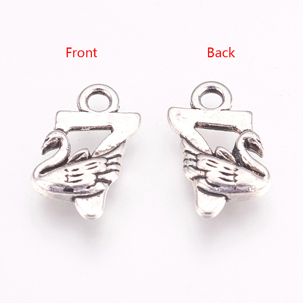 PandaHall Tibetan Style Alloy Pendants, Number 7 with Swan, Cadmium Free & Nickel Free & Lead Free, Antique Silver, 15x10x3mm, Hole: 2mm...
PandaHall Tibetan Style Alloy Pendants, Number 7 with Swan, Cadmium Free & Nickel Free & Lead Free, Antique Silver, 15x10x3mm, Hole: 2mm...