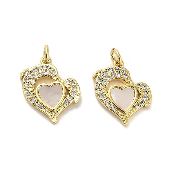 PandaHall Brass Micro Pave Clear Cubic Zirconia Pendants, with Shell, Jump Rings, Real 18K Gold Plated, Heart, 15x14x2mm, Hole: 2.5mm...
PandaHall Brass Micro Pave Clear Cubic Zirconia Pendants, with Shell, Jump Rings, Real 18K Gold Plated, Heart, 15x14x2mm, Hole: 2.5mm...