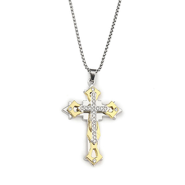 PandaHall 201 Stainless Steel Necklaces, Alloy Rhinestone Pendant Necklaces, Cross, Golden & Stainless Steel Color, 23.31 inch(59.2cm) 201..., Clear
PandaHall 201 Stainless Steel Necklaces, Alloy Rhinestone Pendant Necklaces, Cross, Golden & Stainless Steel Color, 23.31 inch(59.2cm) 201..., Clear