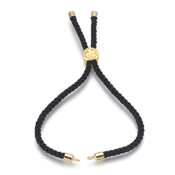 PandaHall Cotton Cord Bracelet Making, with Brass Findings, Flat Round with Tree of Life, Real 18K Gold Plated, Black, 8-5/8 inch(22cm)...
PandaHall Cotton Cord Bracelet Making, with Brass Findings, Flat Round with Tree of Life, Real 18K Gold Plated, Black, 8-5/8 inch(22cm)...