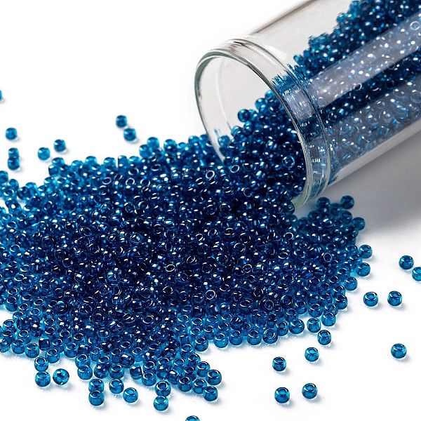 PandaHall TOHO Round Seed Beads, Japanese Seed Beads, (1074) Deep Blue Lined Aqua, 11/0, 2.2mm, Hole: 0.8mm, about 1110pcs/10g Glass Cyan
PandaHall TOHO Round Seed Beads, Japanese Seed Beads, (1074) Deep Blue Lined Aqua, 11/0, 2.2mm, Hole: 0.8mm, about 1110pcs/10g Glass Cyan