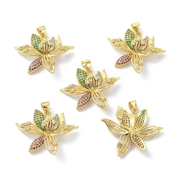 PandaHall Brass Cubic Zirconia Pendants, Long-Lasting Plated, Lead Free & Cadmium Free, Real 18K Gold Plated, Flower, Colorful, 24.5x29x6mm...
PandaHall Brass Cubic Zirconia Pendants, Long-Lasting Plated, Lead Free & Cadmium Free, Real 18K Gold Plated, Flower, Colorful, 24.5x29x6mm...