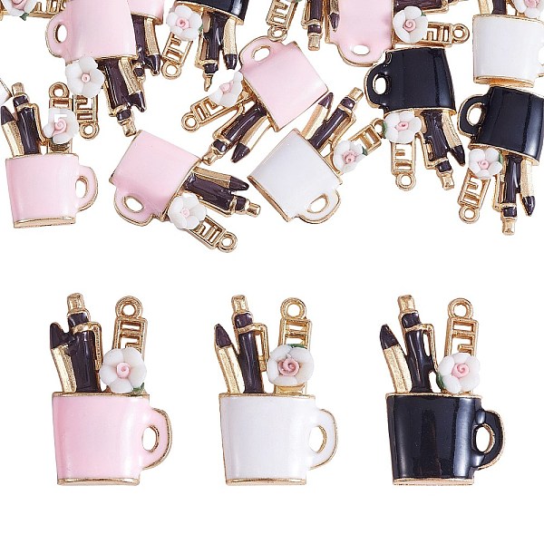 PandaHall 30Pcs 3 Styles Alloy Enamel Pendant Miniature Flower Makeup Cup Pendant DIY Jewelry Accessories, Golden, 24x16mm, Hole: 1.5mm...
PandaHall 30Pcs 3 Styles Alloy Enamel Pendant Miniature Flower Makeup Cup Pendant DIY Jewelry Accessories, Golden, 24x16mm, Hole: 1.5mm...