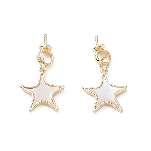 PandaHall Rack Plating Brass Cup Pearl Peg Bails Pin Pendants, with Shell Star Charms, Long-Lasting Plated, Real 18K Gold Plated, 24mm, Pin...
PandaHall Rack Plating Brass Cup Pearl Peg Bails Pin Pendants, with Shell Star Charms, Long-Lasting Plated, Real 18K Gold Plated, 24mm, Pin...