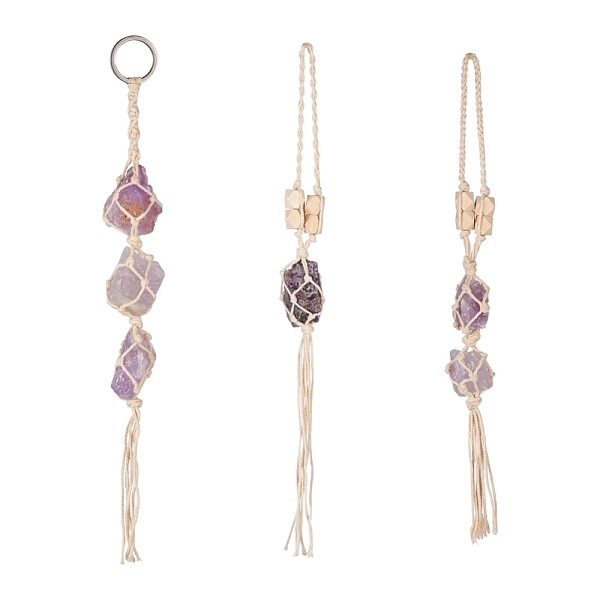PandaHall Elecrelive 3Pcs 3 Style Irregular Gemstone Hanging Pendant Decoration, with Cotton Cord & Wood Beads, for Car Interior Ornament...
PandaHall Elecrelive 3Pcs 3 Style Irregular Gemstone Hanging Pendant Decoration, with Cotton Cord & Wood Beads, for Car Interior Ornament...