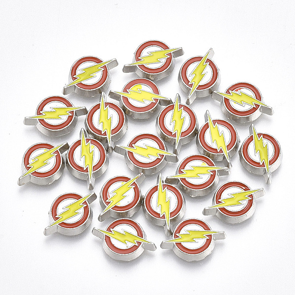 PandaHall Alloy Enamel Cabochons, Fit Floating Locket Charms, Flat Round with Lightning Bolt, Colorful, Platinum, 12x8x5mm Alloy Flat Round
PandaHall Alloy Enamel Cabochons, Fit Floating Locket Charms, Flat Round with Lightning Bolt, Colorful, Platinum, 12x8x5mm Alloy Flat Round
