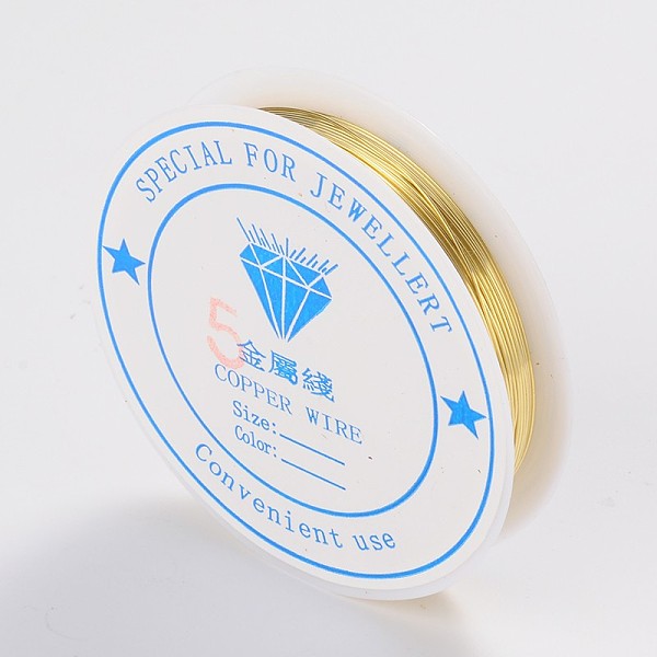 PandaHall Round Copper Jewelry Wire, Nickel Free, Golden, 24 Gauge, 0.5mm, about 31.16 Feet(9.5m)/roll Copper Round Gold
PandaHall Round Copper Jewelry Wire, Nickel Free, Golden, 24 Gauge, 0.5mm, about 31.16 Feet(9.5m)/roll Copper Round Gold
