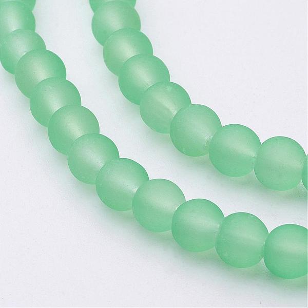PandaHall Transparent Glass Bead Strands, Frosted, Round, Pale Green, 6mm, Hole: 1.3~1.6mm, about 140pcs/strand, 31.4 inch Glass Round Green
PandaHall Transparent Glass Bead Strands, Frosted, Round, Pale Green, 6mm, Hole: 1.3~1.6mm, about 140pcs/strand, 31.4 inch Glass Round Green
