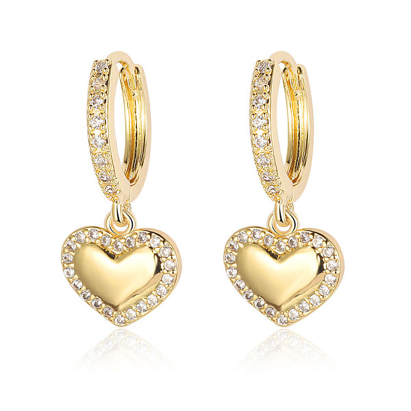 PandaHall Brass Micro Pave Clear Cubic Zirconia Hoop Earrings, Heart Dangle Earrings for Women, Real 18K Gold Plated, 25x11mm Cubic Zirconia...
PandaHall Brass Micro Pave Clear Cubic Zirconia Hoop Earrings, Heart Dangle Earrings for Women, Real 18K Gold Plated, 25x11mm Cubic Zirconia...