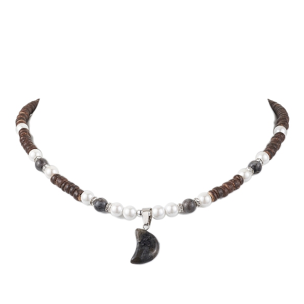 PandaHall Moon Larvikite Pendant Necklaces for Women, with Natural Coconut Column Beads, 15.87 inch(40.3cm) Larvikite Moon
PandaHall Moon Larvikite Pendant Necklaces for Women, with Natural Coconut Column Beads, 15.87 inch(40.3cm) Larvikite Moon