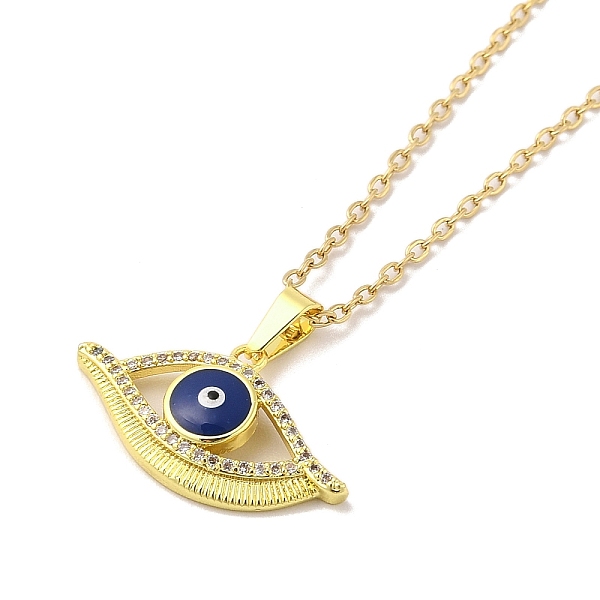 PandaHall 304 Stainless Steel Pendant Necklaces,Brass Micro Pave Cubic Zirconia Pendant with Enamel Necklaces, Eye, 17.72 inch(45cm)..., Clear
PandaHall 304 Stainless Steel Pendant Necklaces,Brass Micro Pave Cubic Zirconia Pendant with Enamel Necklaces, Eye, 17.72 inch(45cm)..., Clear