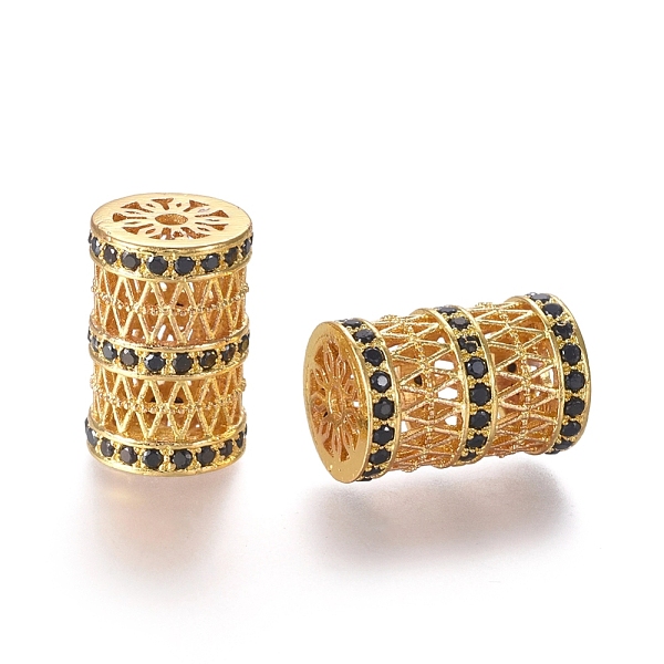 PandaHall Hollow Brass Micro Pave Cubic Zirconia Beads, Long-Lasting Plated, Column, Black, Golden, 18x12mm, Hole: 2mm Brass+Cubic Zirconia...
PandaHall Hollow Brass Micro Pave Cubic Zirconia Beads, Long-Lasting Plated, Column, Black, Golden, 18x12mm, Hole: 2mm Brass+Cubic Zirconia...