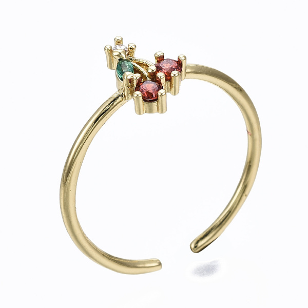 PandaHall Brass Micro Pave Cubic Zirconia Cuff Rings, Open Rings, Cadmium Free & Nickel Free & Lead Free, Cherry, Red, Golden, US Size 7 1/4...
PandaHall Brass Micro Pave Cubic Zirconia Cuff Rings, Open Rings, Cadmium Free & Nickel Free & Lead Free, Cherry, Red, Golden, US Size 7 1/4...