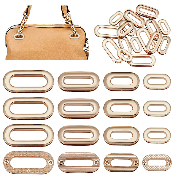 PandaHall WADORN 16Pcs 4 Style Zinc Alloy Screw-in Grommet Eyelet Findings, for Bag Making, Oval, Light Gold, 2.55~4.35x1.4~1.9x0.55~0.65cm...
PandaHall WADORN 16Pcs 4 Style Zinc Alloy Screw-in Grommet Eyelet Findings, for Bag Making, Oval, Light Gold, 2.55~4.35x1.4~1.9x0.55~0.65cm...